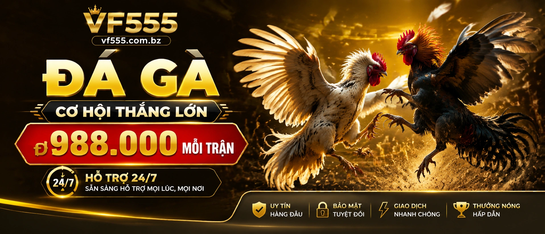 Không gian Đá Gà trên vf555 với bố cục vào phòng gọn trên mobile