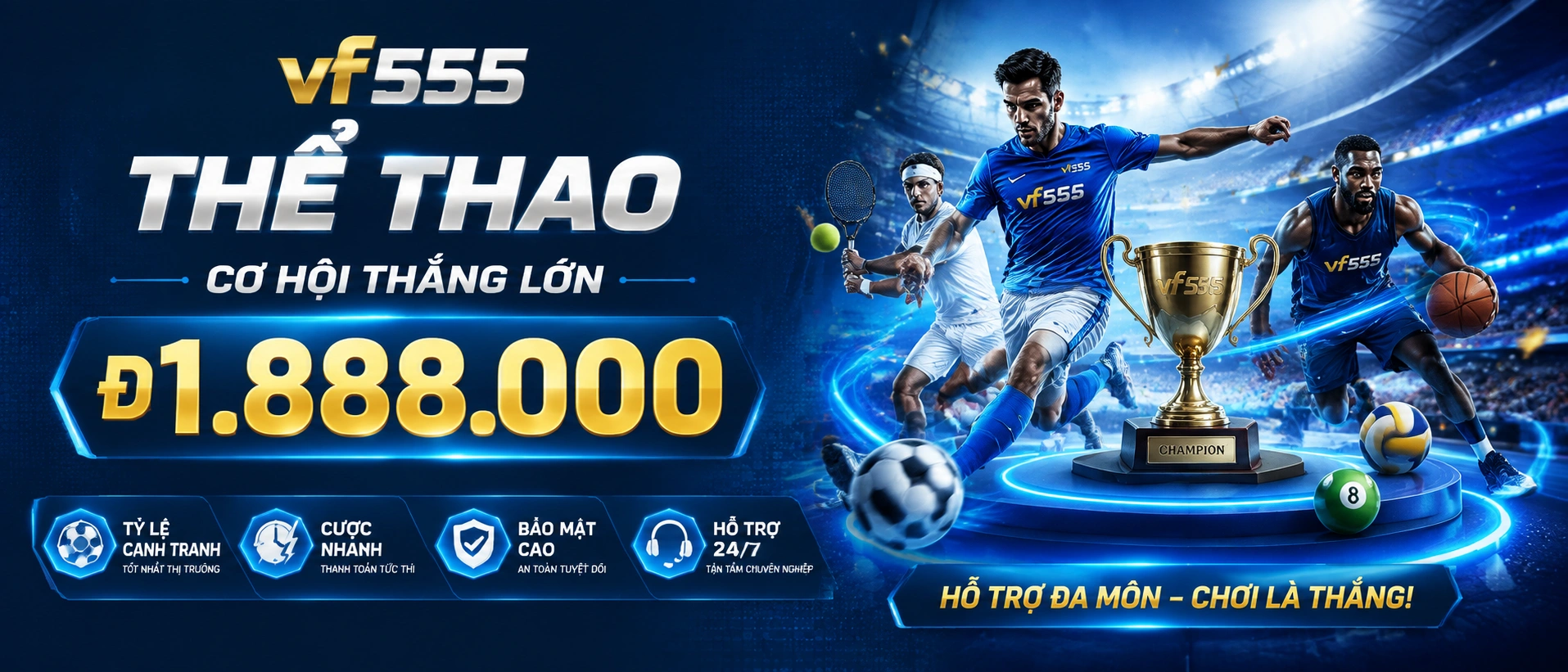 Giao diện thể thao vf555 trên điện thoại với lịch trận và live scores
